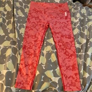 Red camo gymshark leggings